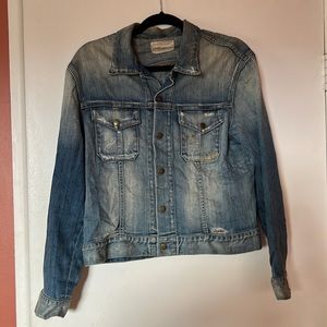 Current Elliot distressed denim jacket size medium.